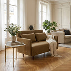 Belushi - Canapé Convertible 2 Places - Tissu - Bronze