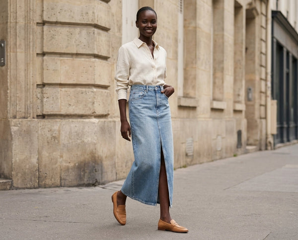 Jupe Longue Jana S3 - Bleue
