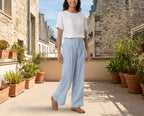 Leinenhose Es Carly – Blau