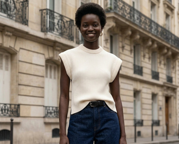 Gilet St Theo Top - Blanco