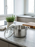 Olla 28cm - Tapa de Vidrio - Acero Inoxidable - Inox