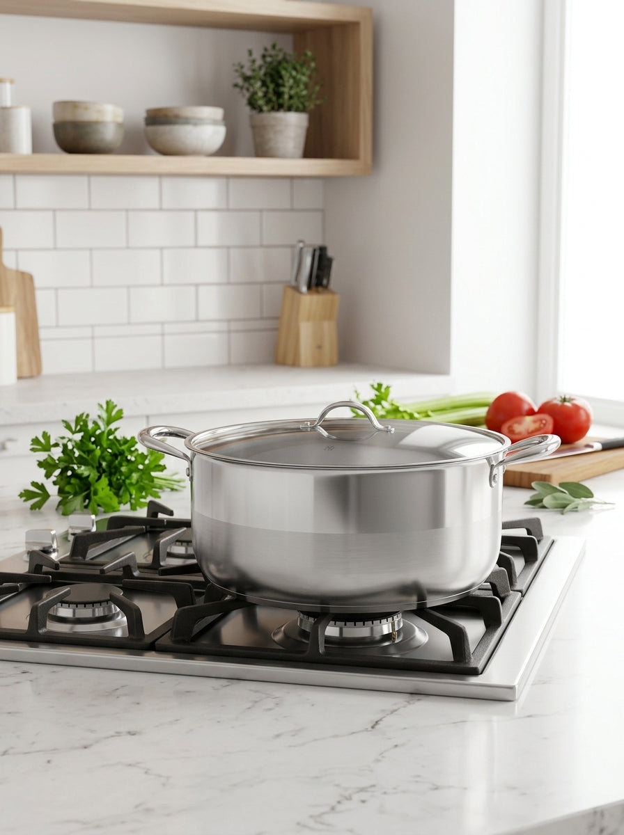 Sartén 32 cm Con Tapa - Acero Inoxidable - Inox