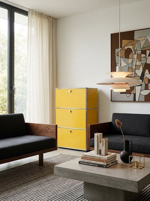 Urban Buffet Haut À Portes Battantes - Jaune