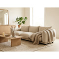 Jeanne - Sofá Modular - 3 Plazas - Terciopelo Texturizado - Beige