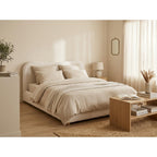 Hugo - Cama Canapé - 200 Cm - Tejido Borreguito - Beis