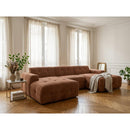 Diane - Panoramic U-Shaped Sofa - 6 Seater - Textured Velvet - Terracotta