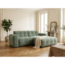 Diane - Corner Sofa - 4 Seater - Textured Velvet - Sage Green