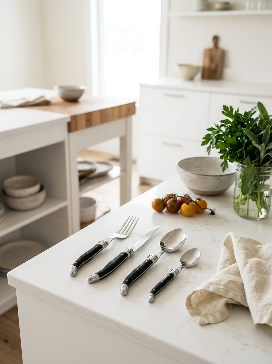 Laguiole Heritage - Black Cutlery Set 24 Pieces