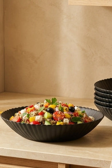 Bloom - 6 Assiettes Creuses - Noir - 20Cm - Luminarc
