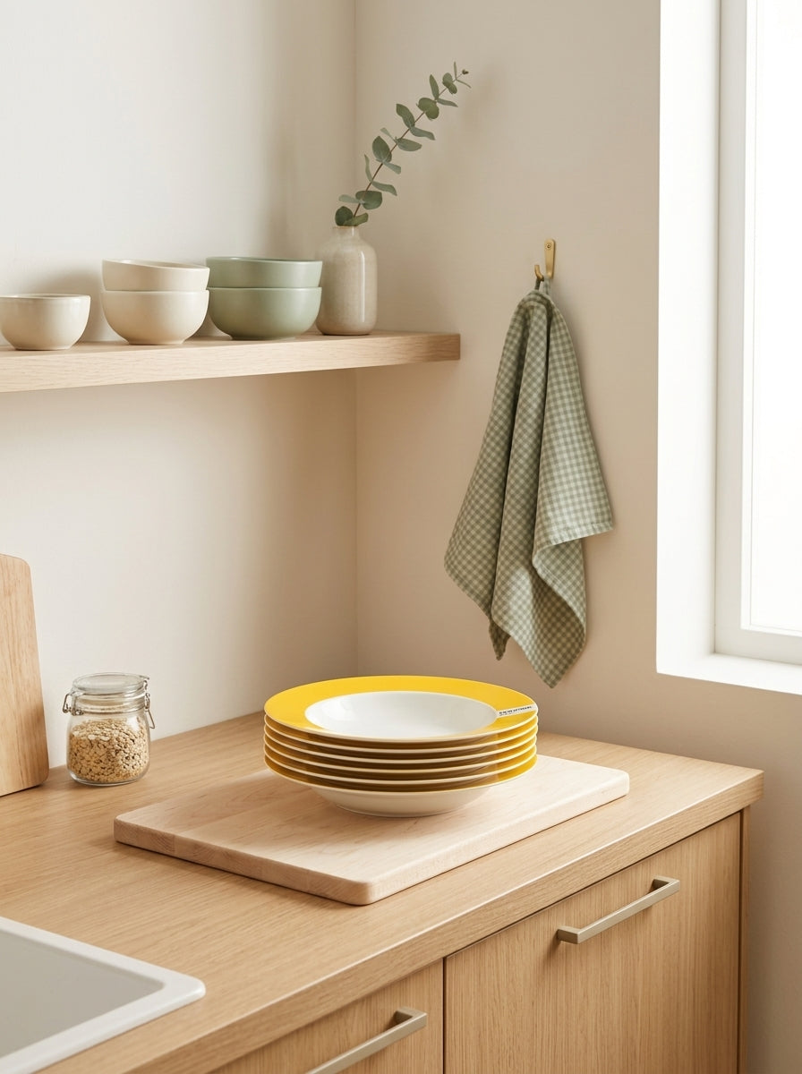Pantone - 6 Assiettes Creuses - Jaune - Pantone Horeca