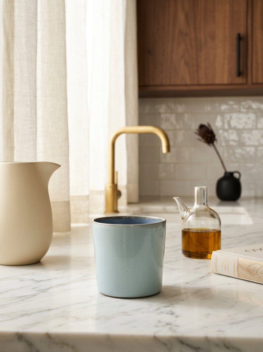 Terres De Rêves - 8 Mugs M - Light Blue/Smoky Blue - Anita Le Grelle