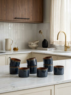 Terres De Rêves - 8 Mugs S - Dark Blue/Rust - Anita Le Grelle