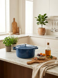 BRANDT - Cocotte En Fonte D'Acier Ronde - Bleu
