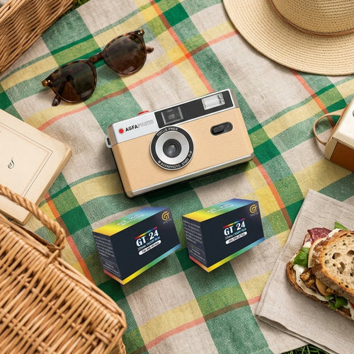 Appareil Argentique 35mm - Beige - 2 Pellicules Couleur Offertes - Agfaphoto