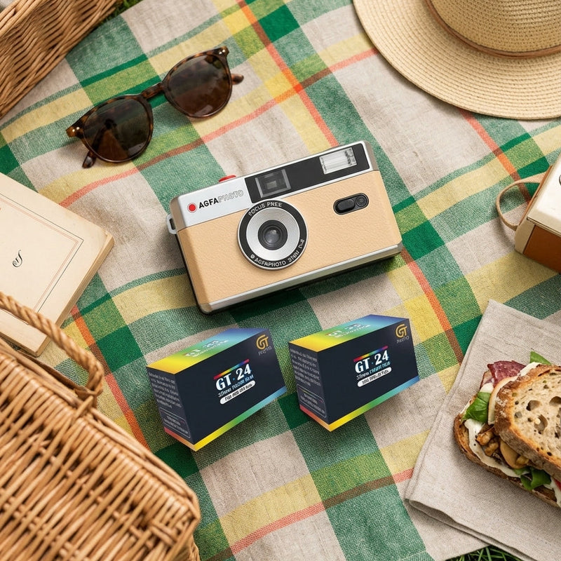 Appareil Argentique 35mm - Beige - 2 Pellicules Couleur Offertes - Agfaphoto
