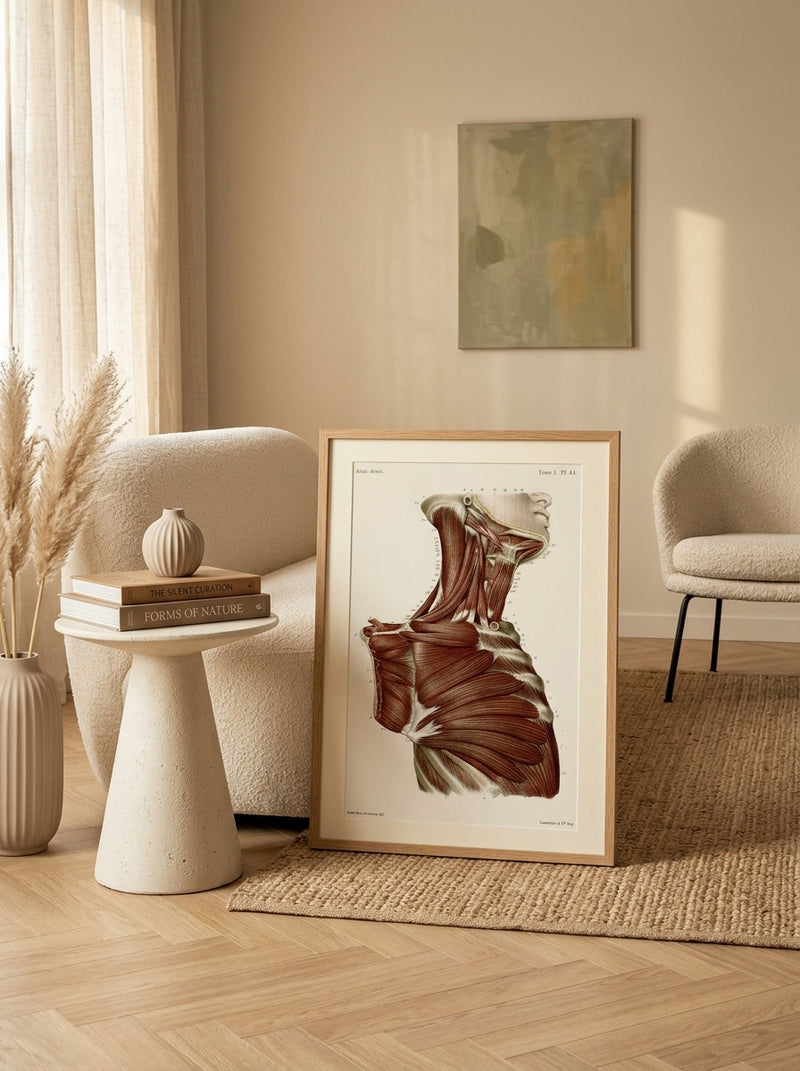Sciences Naturelles - Anatomie Pl44 Buste D'homme