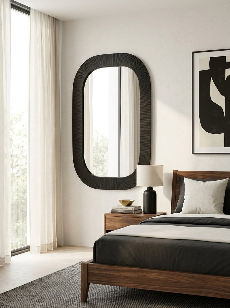 Duro - Mirroir - Aluminium - Noir
