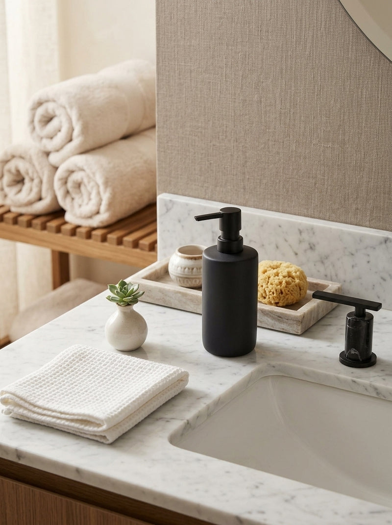 Fain - Distributeur De Savon - Porcelaine - Noir
