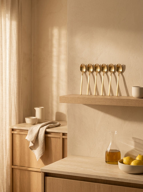 Terno - Set De 6 Fourchettes Apéro - Inox - Or