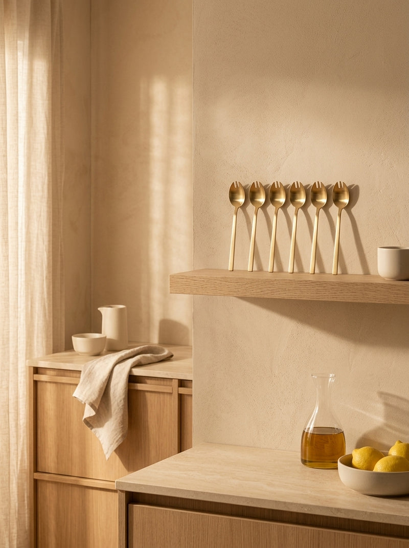 Terno - Set De 6 Fourchettes Apéro - Inox - Or