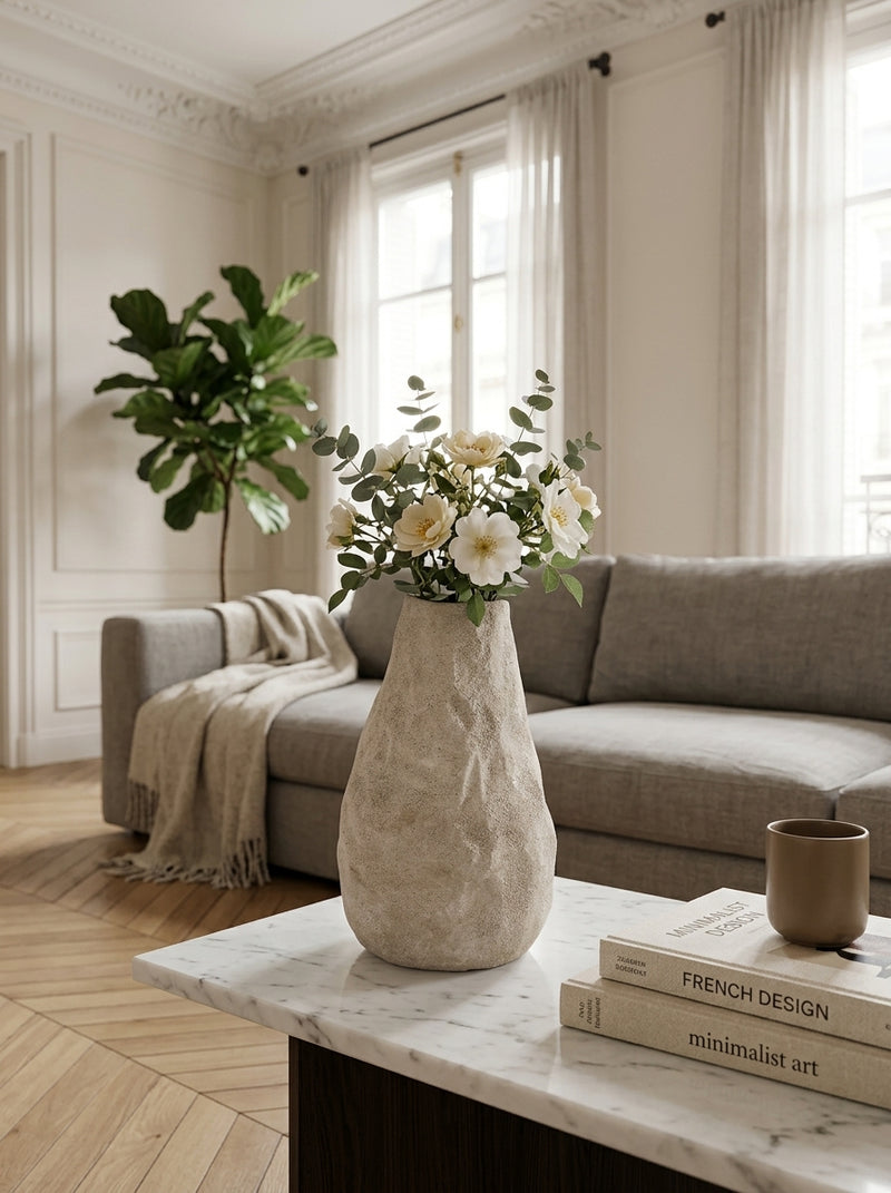 Cave - Vase - Grès - Beige