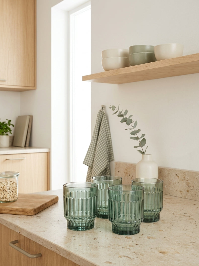 Tone - Set De 4 Verres - Verre - Vert