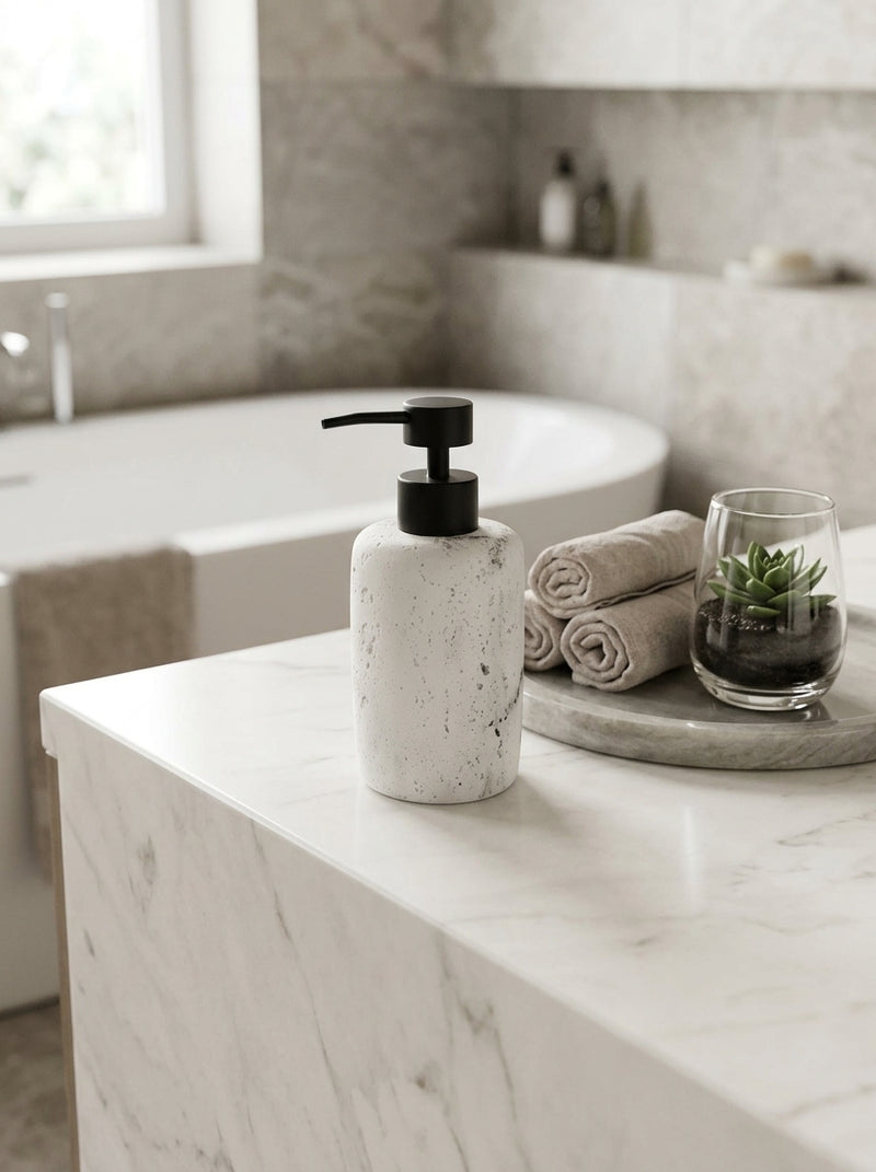 Suds - Distributeur De Savon Marble - Polyrésine - Blanc