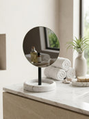 Suds - Mirroir Avec Support Marble - Polyrésine - Blanc