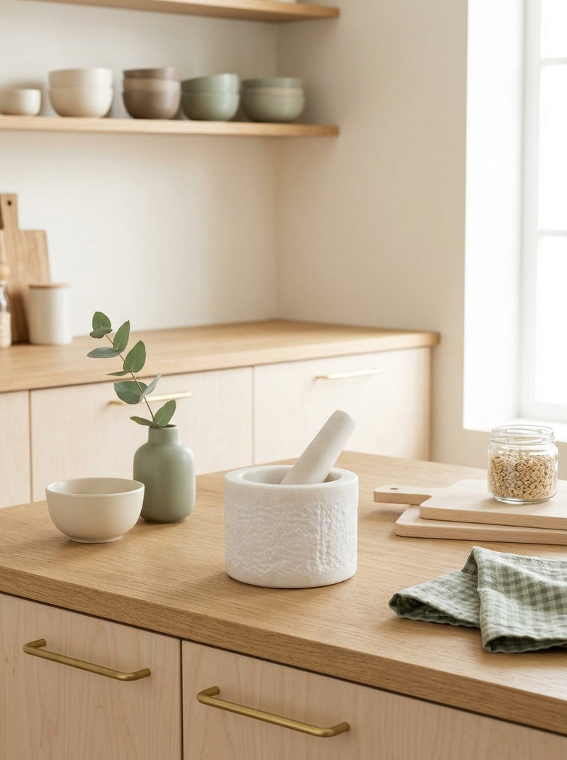 Marbliss - Mortier Et Pilon - Marble - Blanc