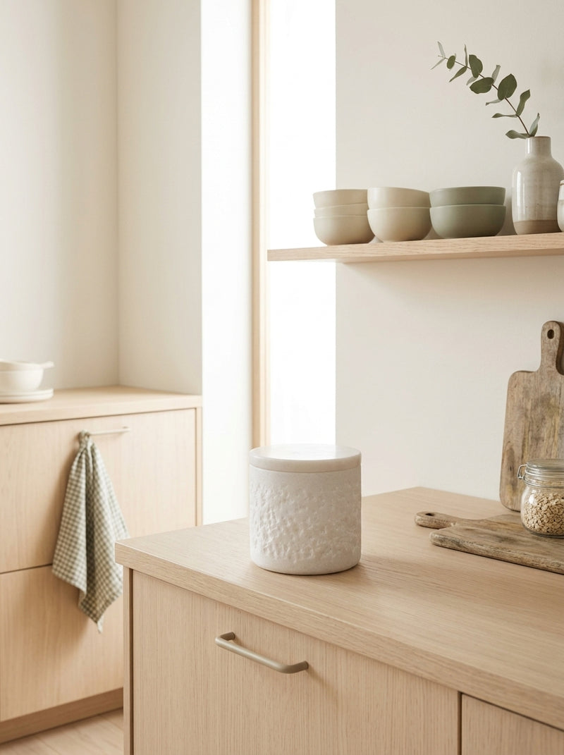 Marbliss - Pot Avec Couvercle - Marble - Blanc