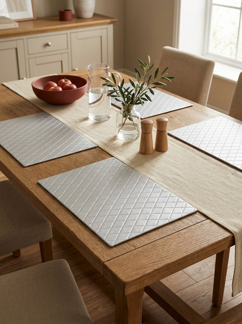 Tabletop - Set De 4 Sets De Table - Plastique - Argent