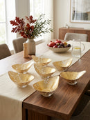 Glint - Set De 6 Bols - Verre - Or