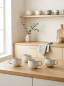 Curvy - Set De 4 Tasses À Moka - Grès - Perle