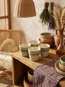Flow - Set De 4 Tasses À Moka - Grès - Vert