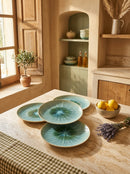 Eclipse - Set De 4 Assiettes Plates - Grès - Turquoise