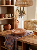 Twirl - Set De 6 Assiettes Plates - Verre - Ambre