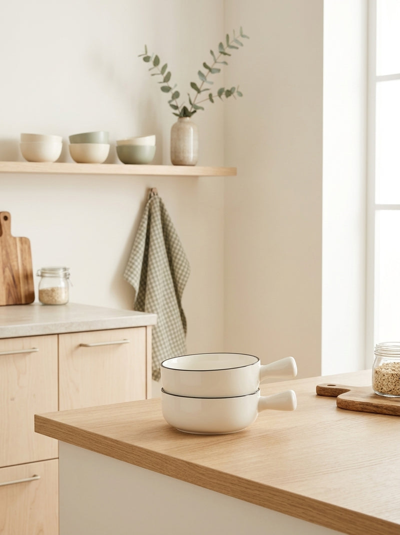 Nero - Set De 2 Bols - Porcelaine - Blanc
