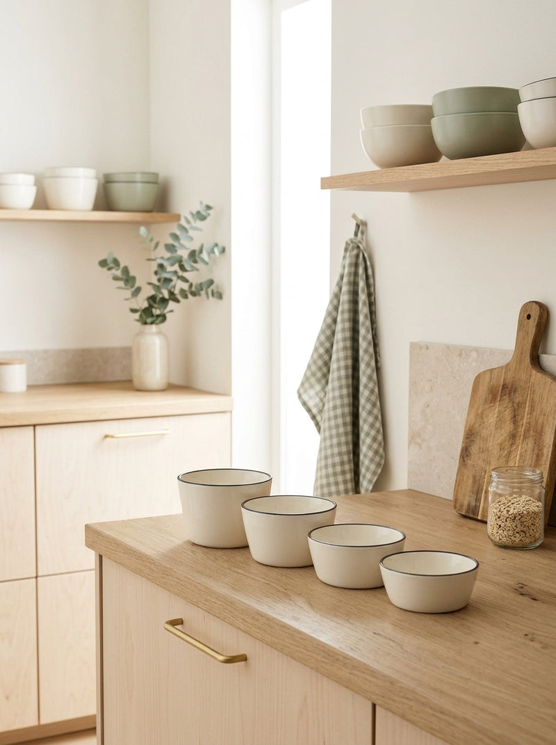Nero - Set De 4 Bols - Porcelaine - Blanc