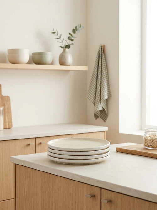 Studio Urban - Set De 4 Assiettes Plates - Porcelaine - Beige