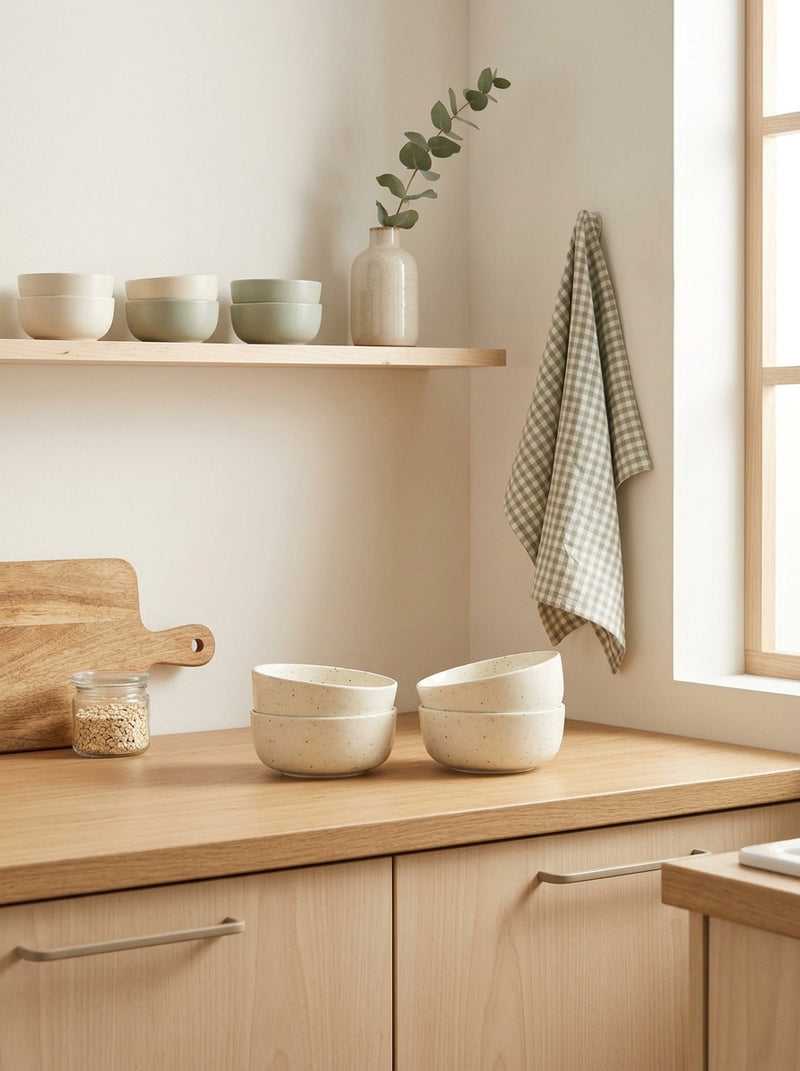 Studio Urban - Set De 4 Bols - Porcelaine - Beige