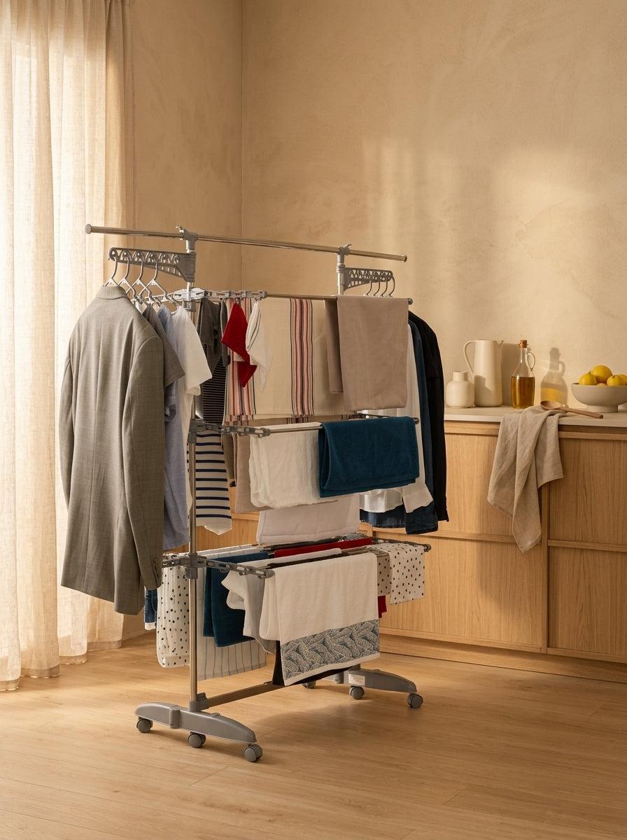 Étendoir À Linge Extra - 27M - 4 Niveaux - Gris