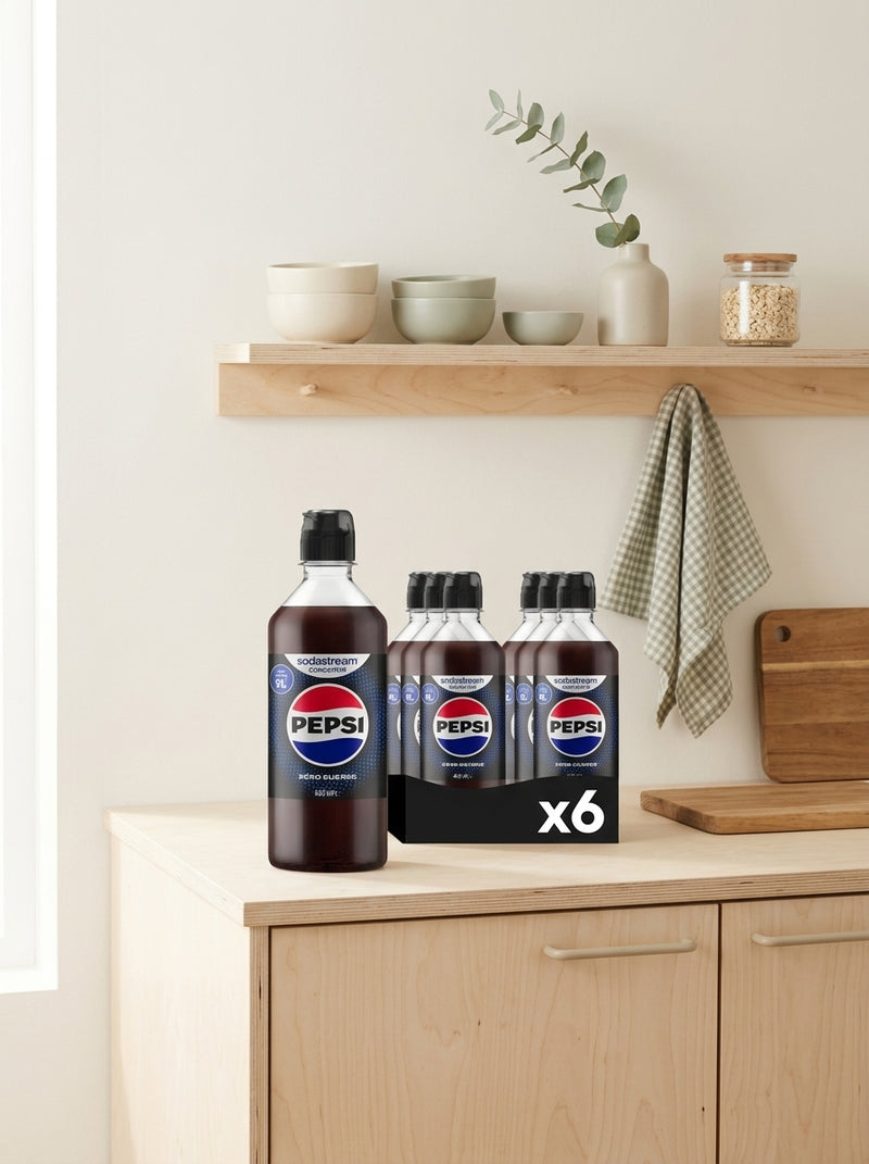 Lot De 6 Concentres Pepsi Zero Sucres - 440Ml