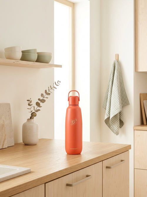 Botella de agua fría Fizz & Go - Papaya - 0,9 L