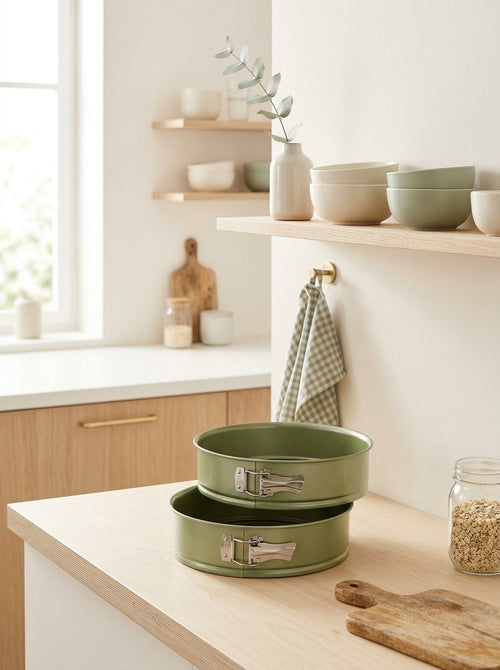 Zenker - Lot De 2 Moules À Gâteaux 26/26 Cm En Acier Zenker Green Vision - Vert