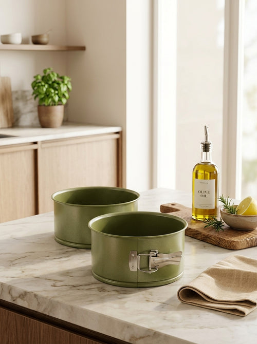 Zenker - Lot De 2 Moules À Gâteaux 18/18 Cm En Acier Zenker Green Vision - Vert