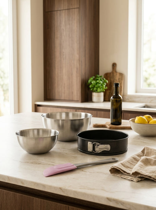 Zenker - Set De 4 Ustensiles De Pâtisserie Moule À Gâteaux 2 Bols Et Spatule Pâtisserie Black Mettallic Black Mettallic Zenker Black Mettallic - Noir|Inox|Lila