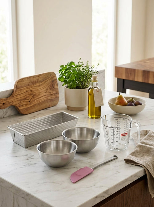 Zenker - Set De 5 Ustensiles De Pâtisserie Moule À Gâteaux Bols Spatule Et Verre Doseur Zenker Silver - Gris