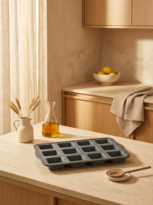 Zenker - Moule À Gâteaux 12 Carrés En Silicone Fibre De Verre Zenker - Noir