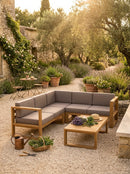 Kim - Salon De Jardin - Taupe/Marron