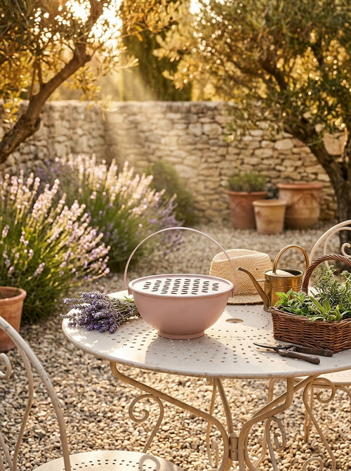 Austin - Spiral Mosquito Repellent Table And Floor Support With Magnetic Rod - Pink - Metal